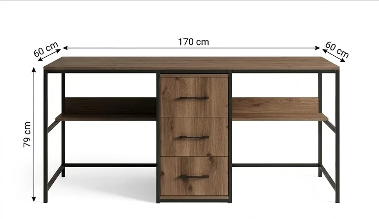 Double Desk with Drawer Unit hover